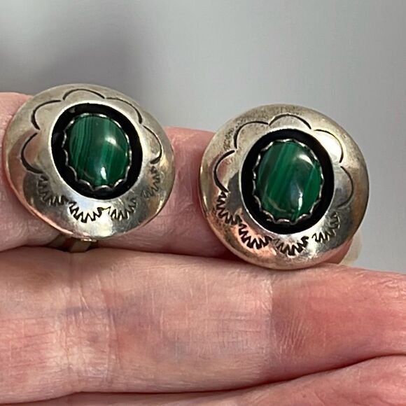 Teddy Goodluck Navajo shadow box clip style earrings. - Picture 2 of 7